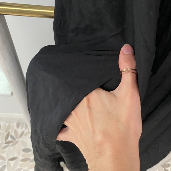 Marsea Sleeveless Summer Black Maxi Patio Vacation Beach Dress Pockets One Size - Picture 5 of 9